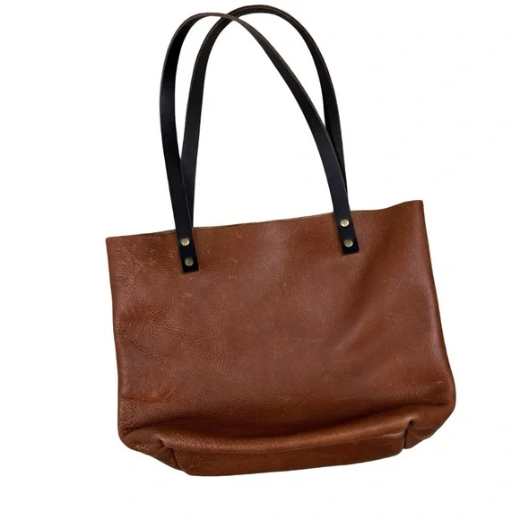 Portland Leather Goods Almost Perfect Medium Leather Tote Bag Nutmeg - Picture 3 of 6